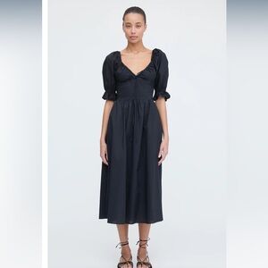 Hill House Black Ophelia Midi Dress